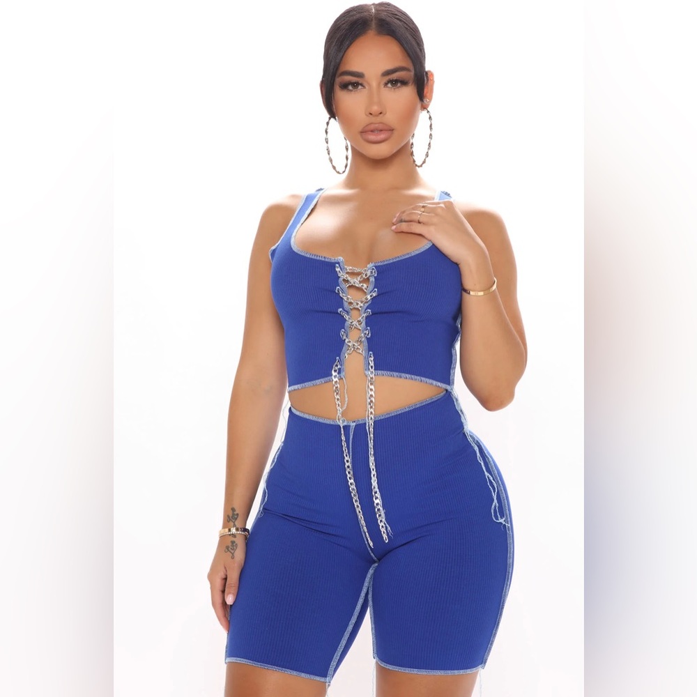 Stay afloat biker shorts set